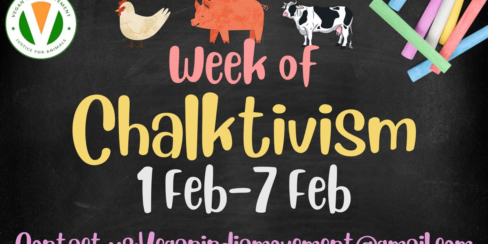 Week of Chalktivism – Vegan India Movement